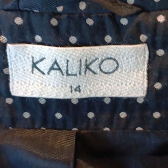 Kaliko Elegant Black Polka Dot Dress And Jacket - Picture 13 of 15